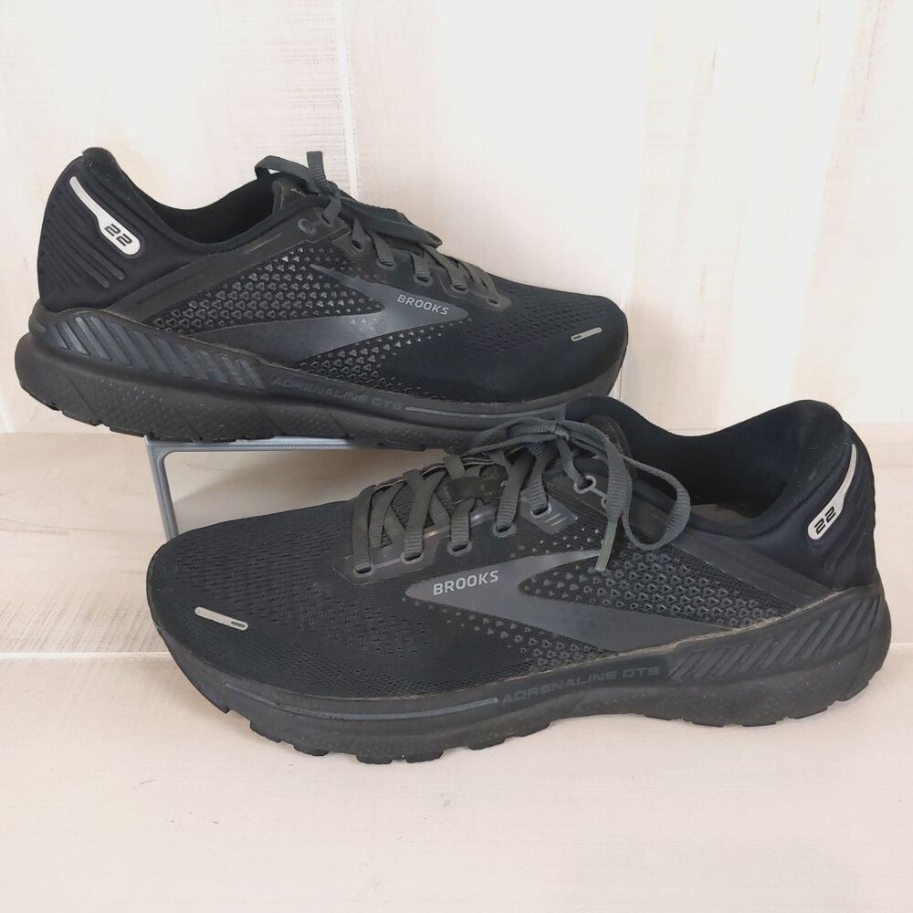 Brooks Adrenaline GTS 22 Running Shoes Women's Size 11 Triple Black 1203531B020